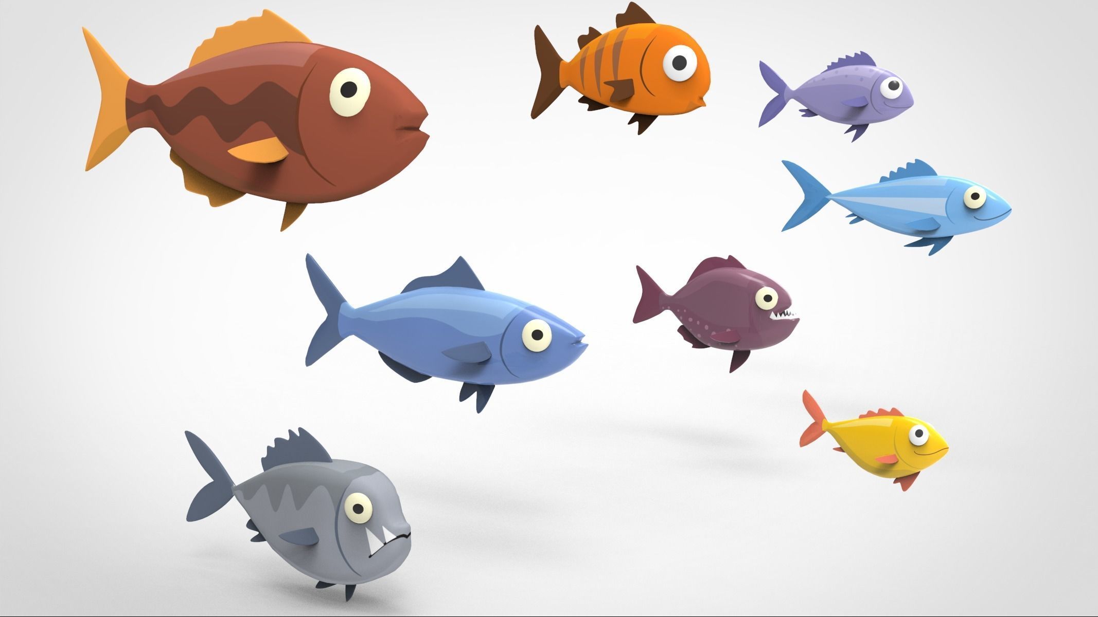 Fish Sea Collection 1 Low-poly 3D model_6