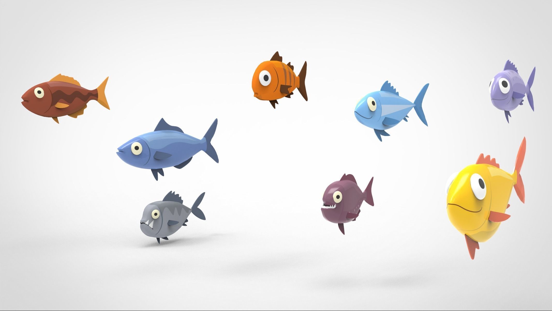 Fish Sea Collection 1 Low-poly 3D model_9