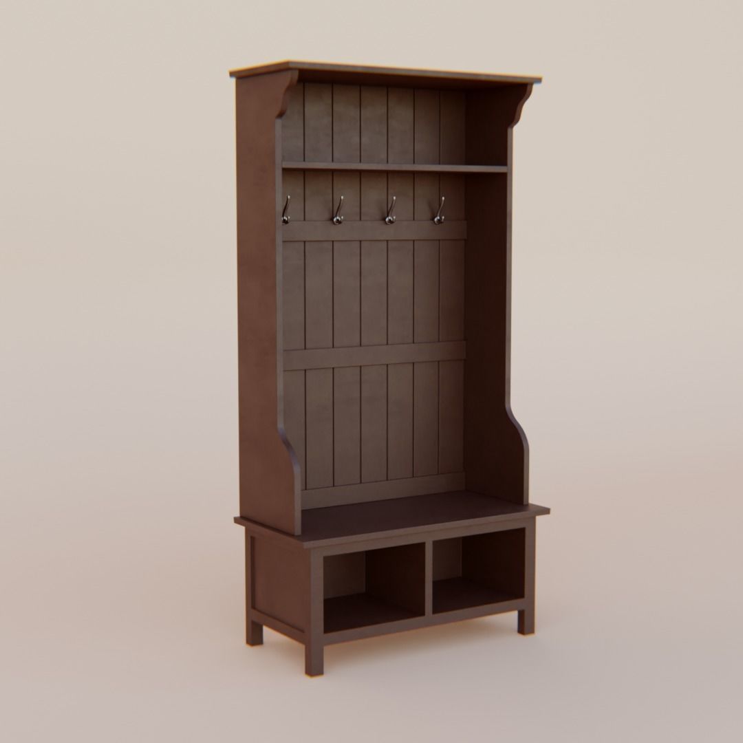 Elkland Hall Tree Low-poly 3D model_4