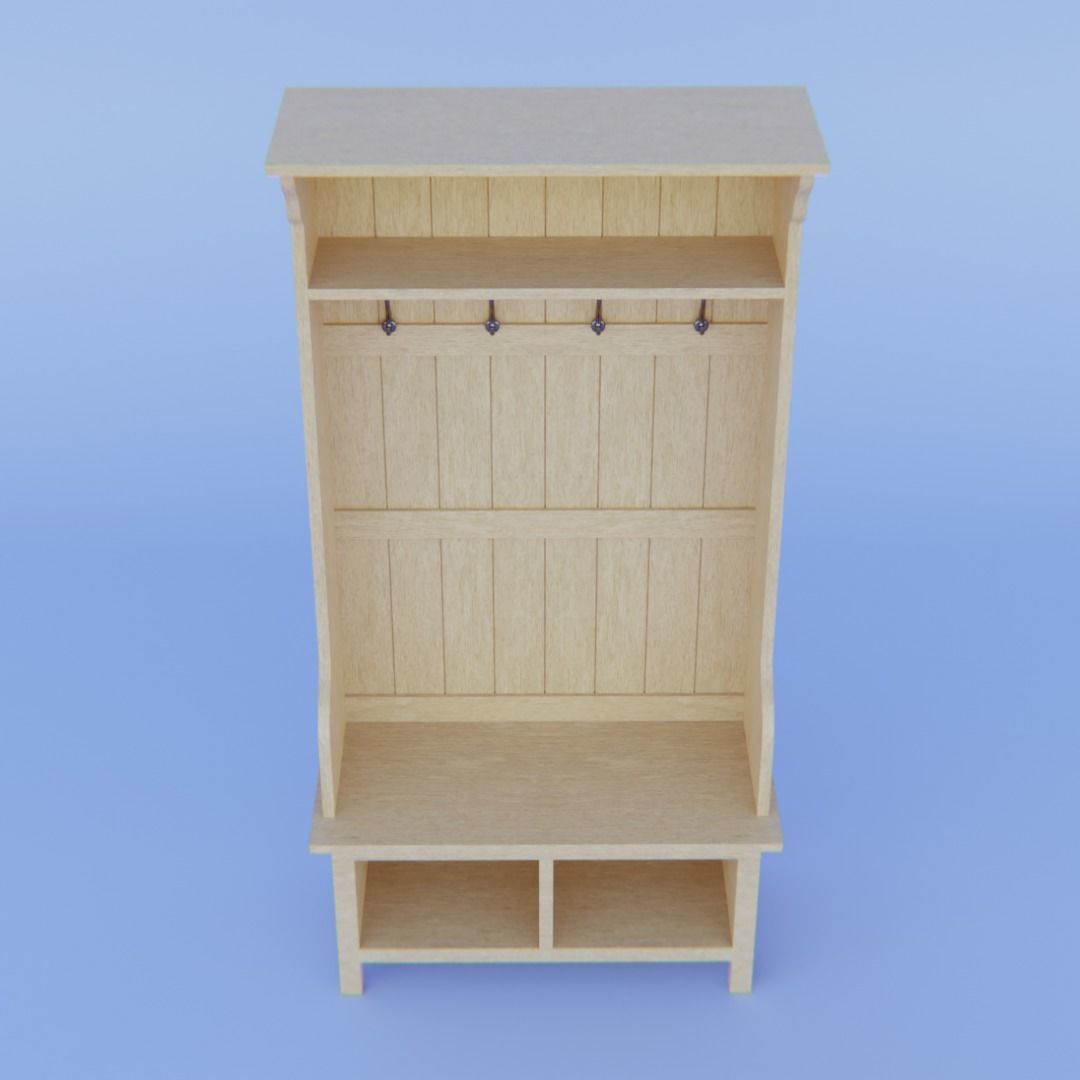 Elkland Hall Tree Low-poly 3D model_7