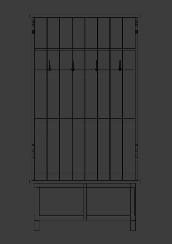 Elkland Hall Tree Low-poly 3D model_16