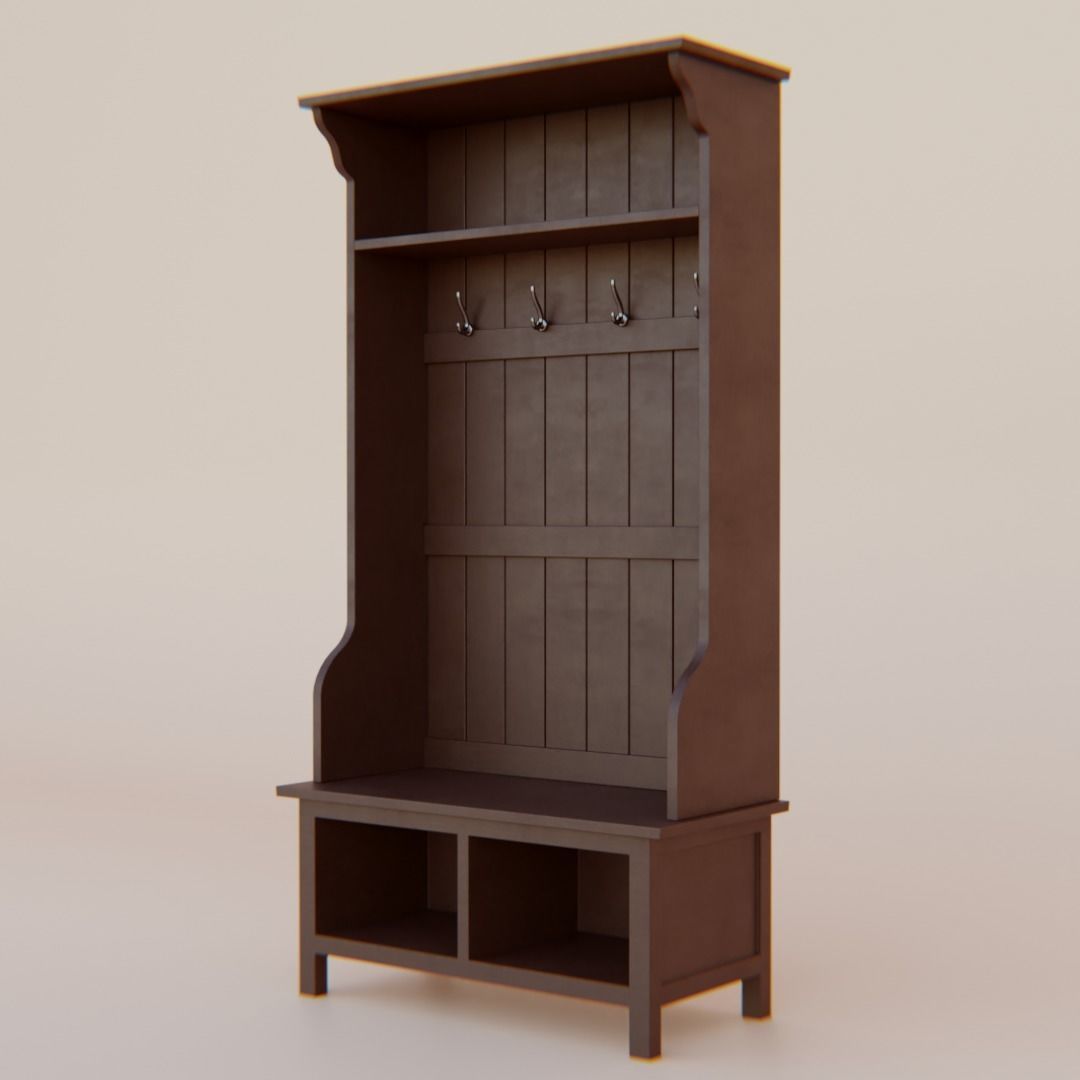 Elkland Hall Tree Low-poly 3D model_2