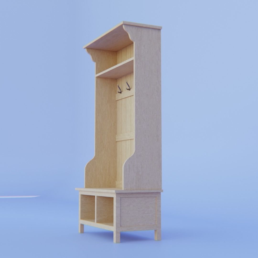 Elkland Hall Tree Low-poly 3D model_11