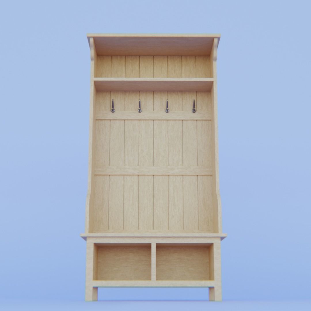 Elkland Hall Tree Low-poly 3D model_15