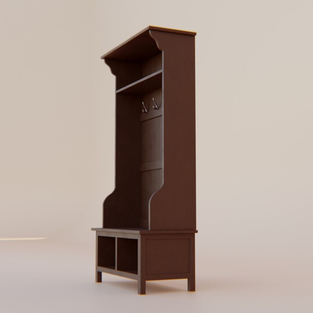 Elkland Hall Tree Low-poly 3D model_10