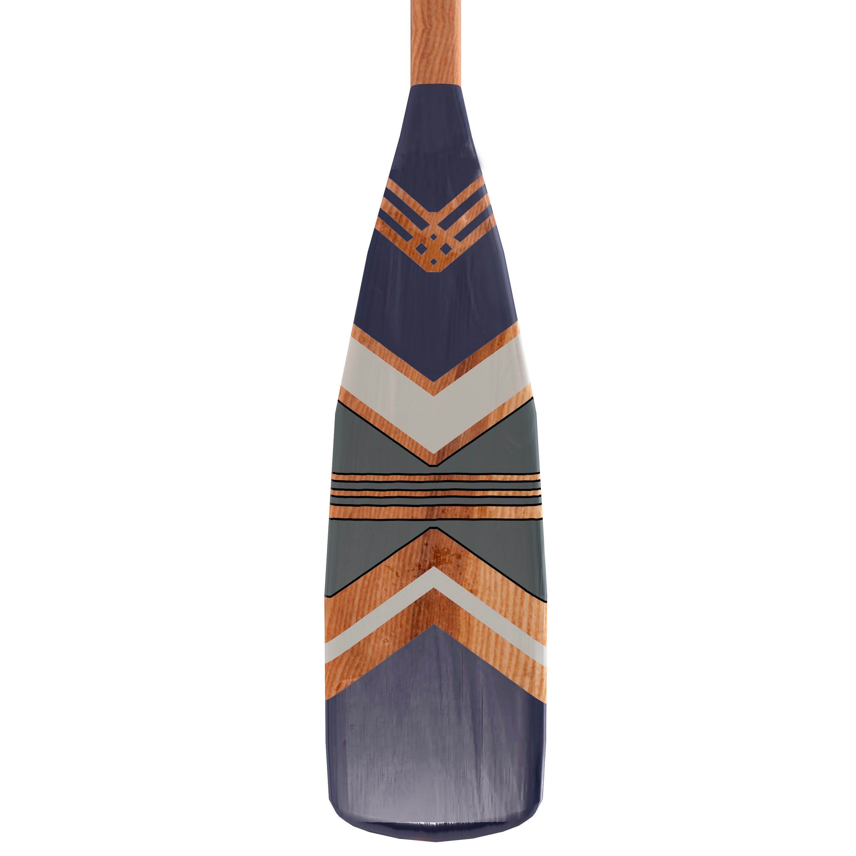 Decorative Canoe Paddles 3D model_2