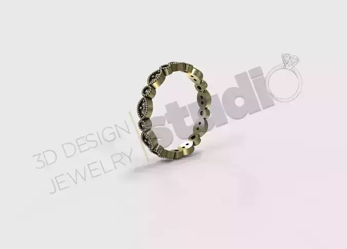 Vintage Eternity band ring 3d model