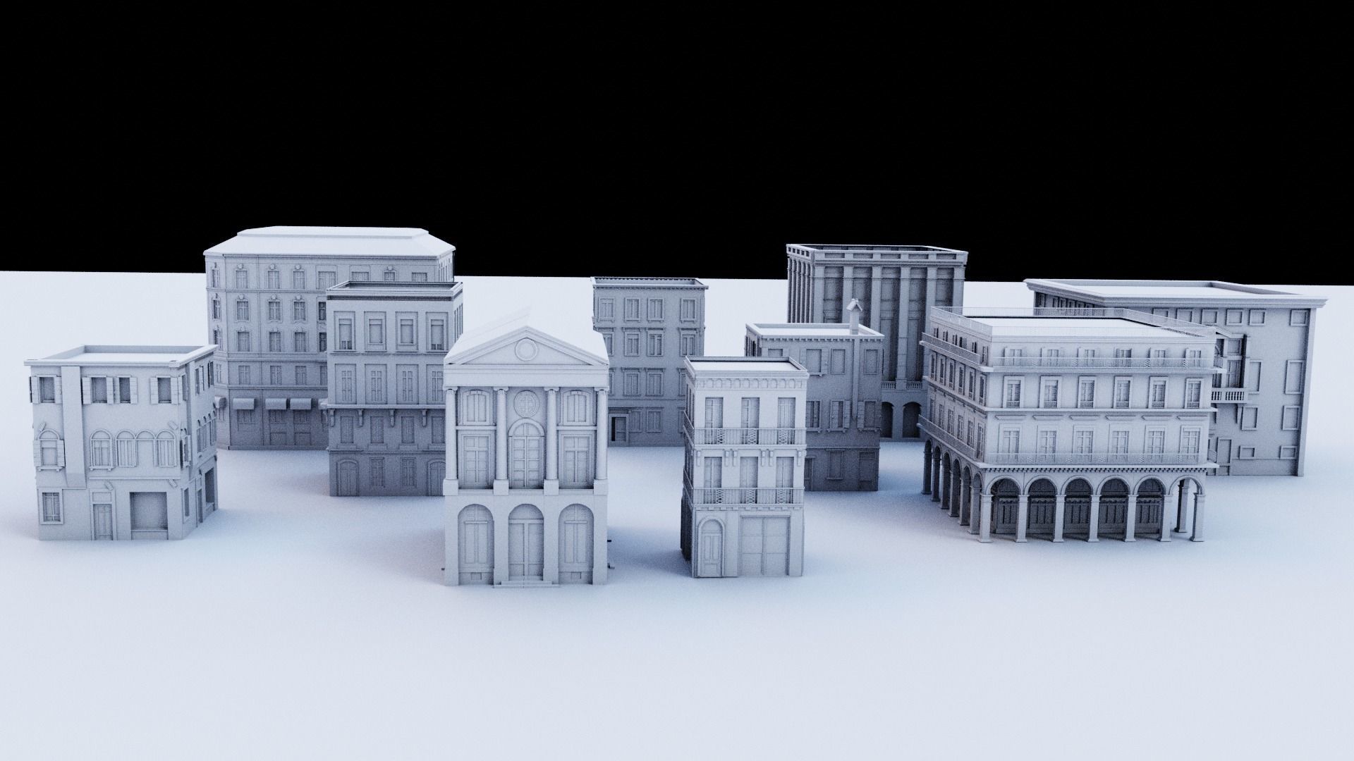 European Buildings Parisian Buildings 3D model_7