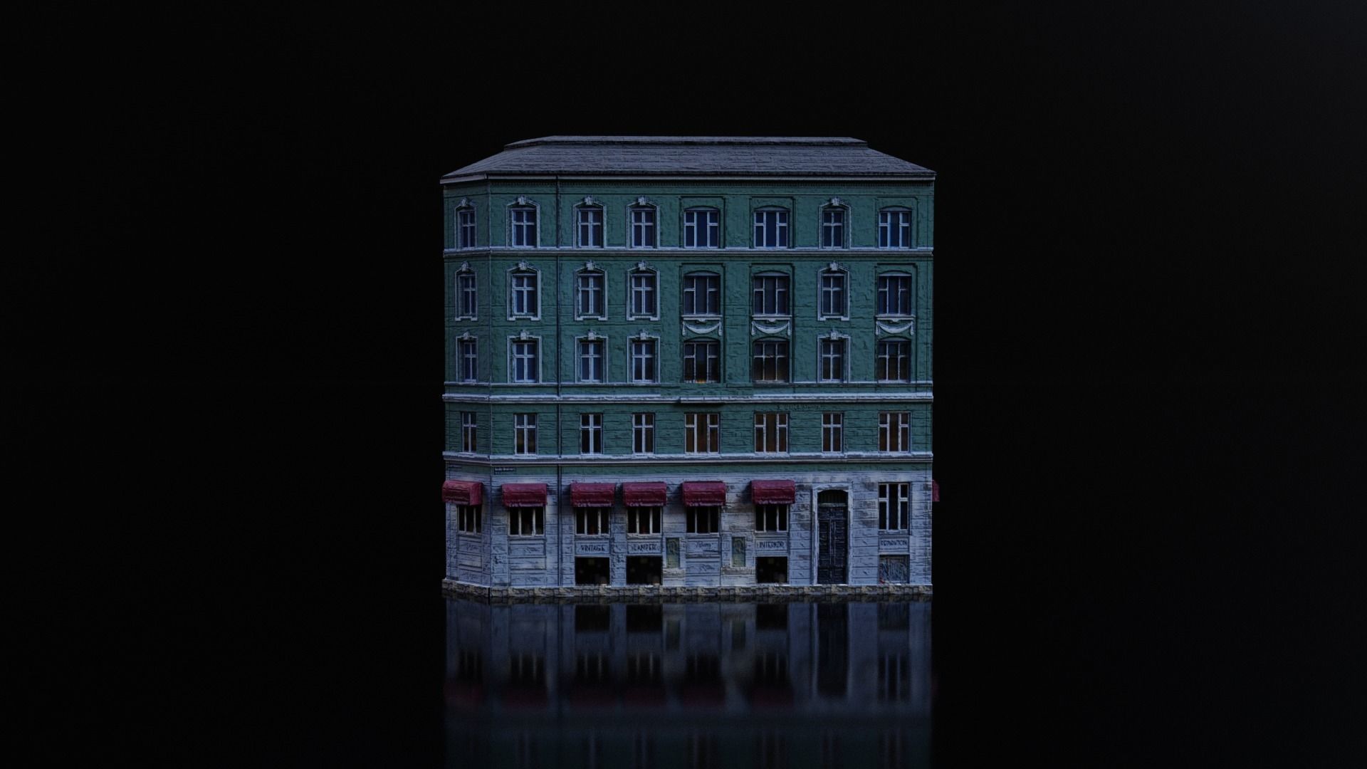 European Buildings Parisian Buildings 3D model_11