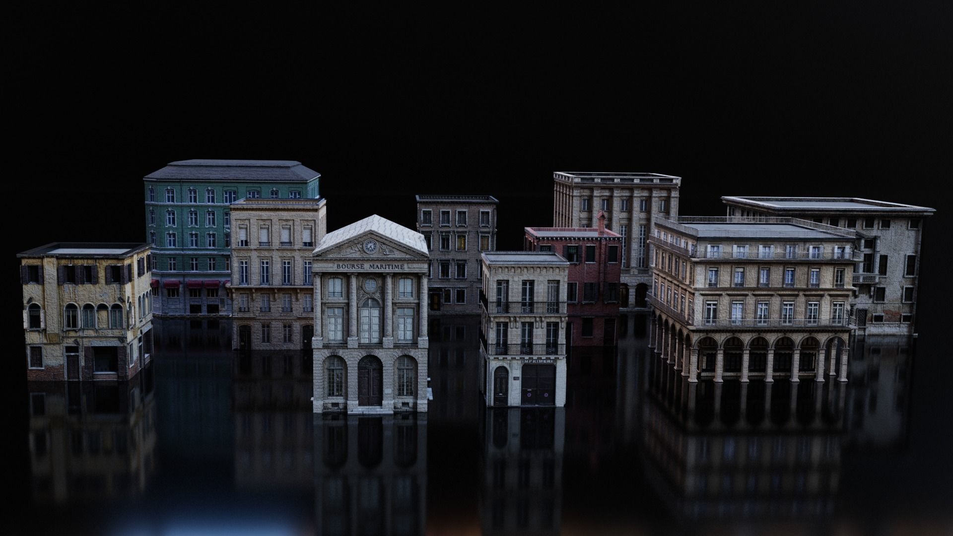 European Buildings Parisian Buildings 3D model_2