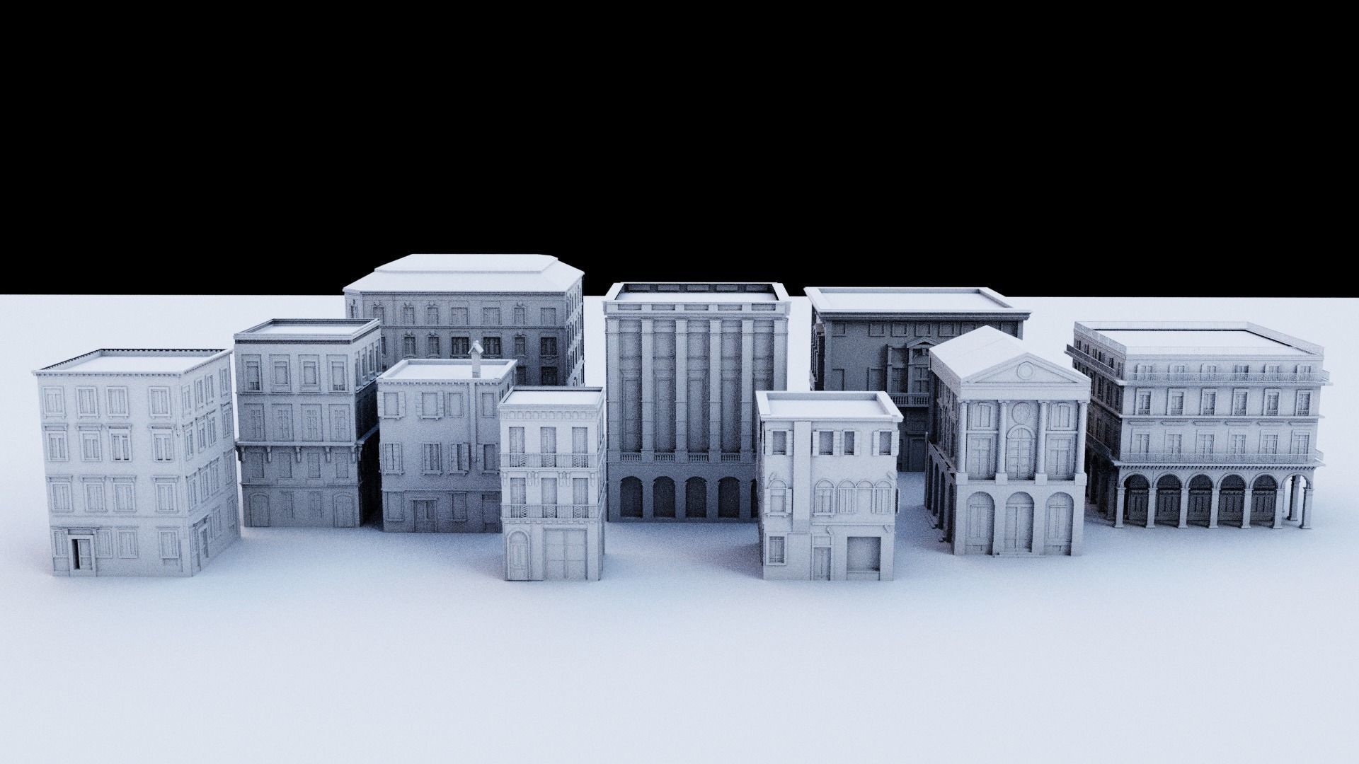 European Buildings Parisian Buildings 3D model_3