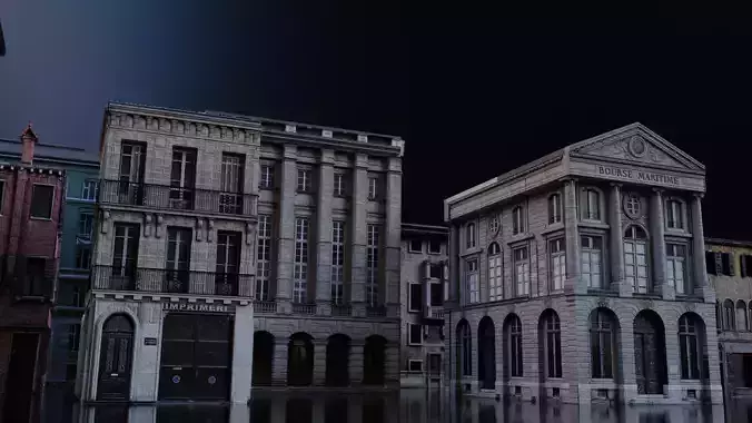 European Buildings Parisian Buildings 3D model