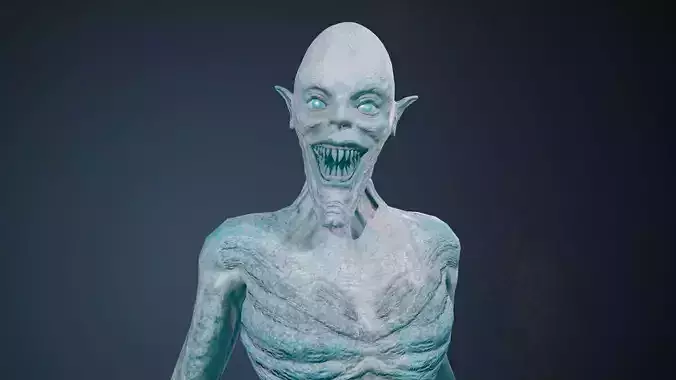 Ghoul human skeleton Low-poly 3D model