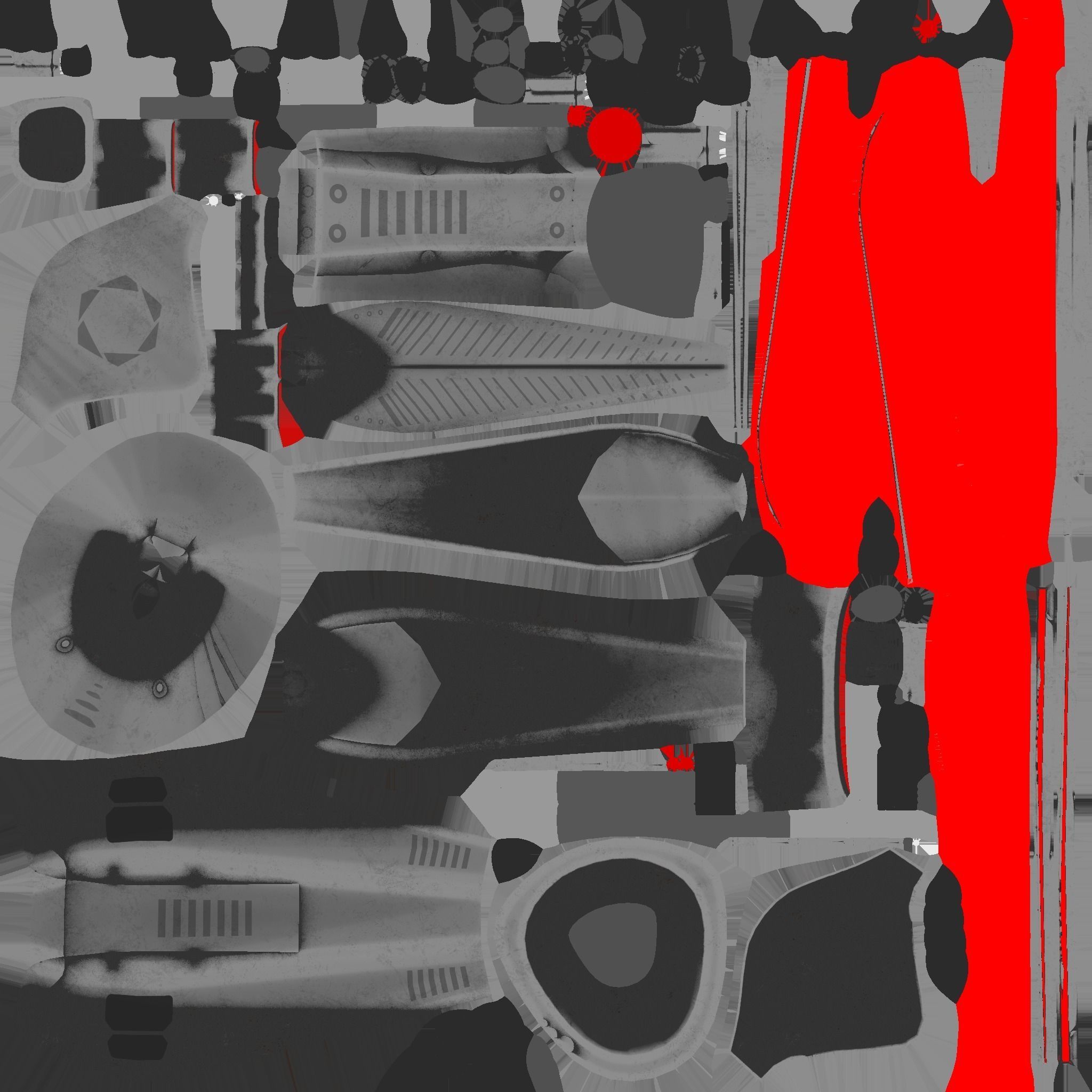 Insect Robot F02 Dark Steel - SciFi Character Design Low-poly 3D model_20