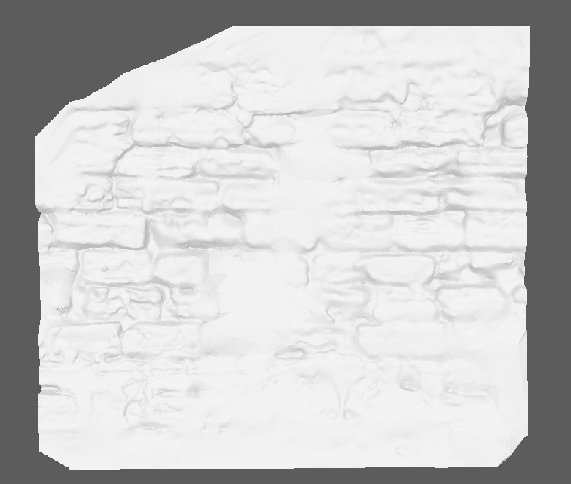 Gate wall of a beautiful fort built thousands of years ago 3D model_3