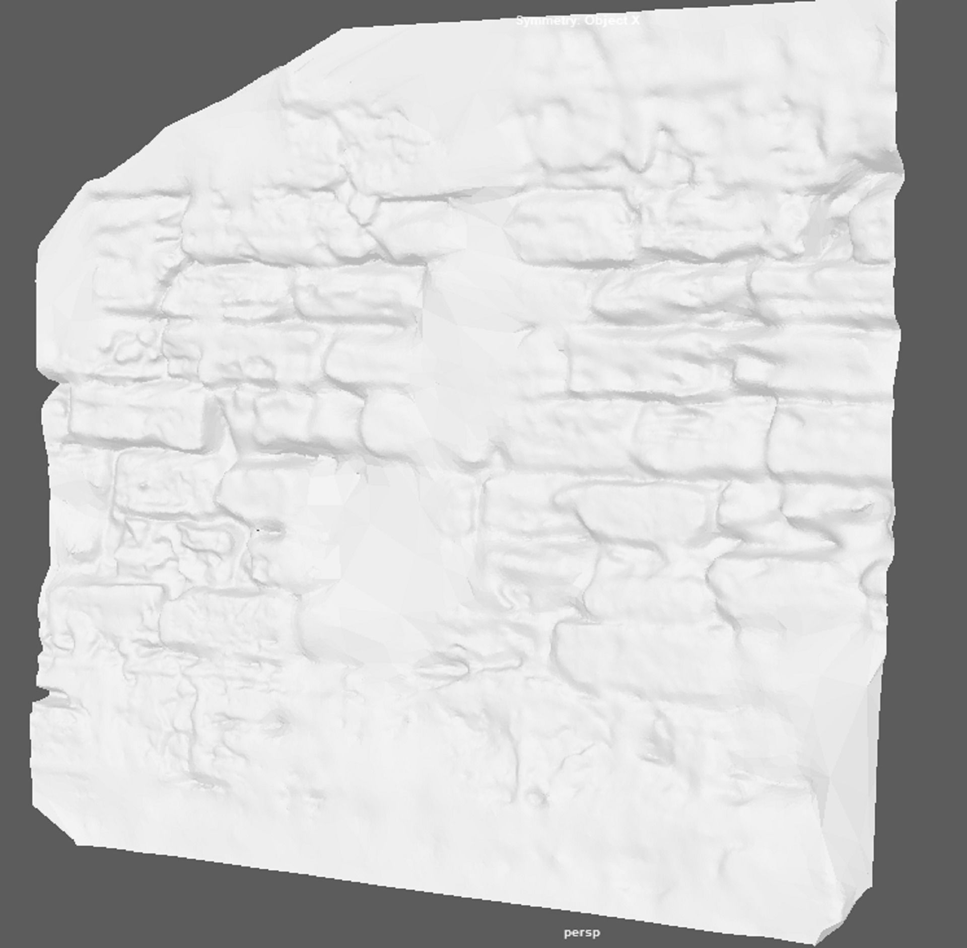 Gate wall of a beautiful fort built thousands of years ago 3D model_5