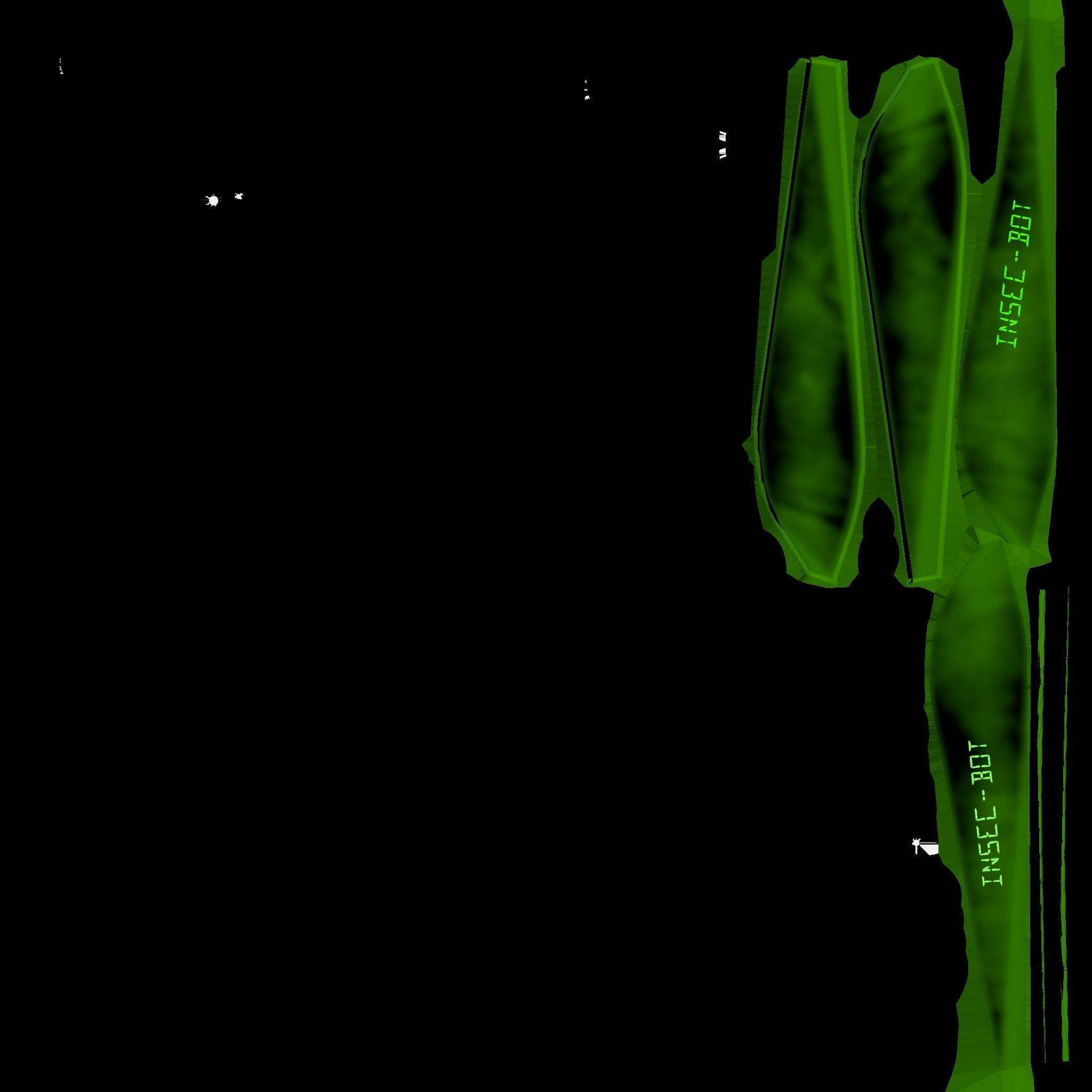 Insect Robot F03 Black Green - SciFi Character Design Low-poly 3D model_21