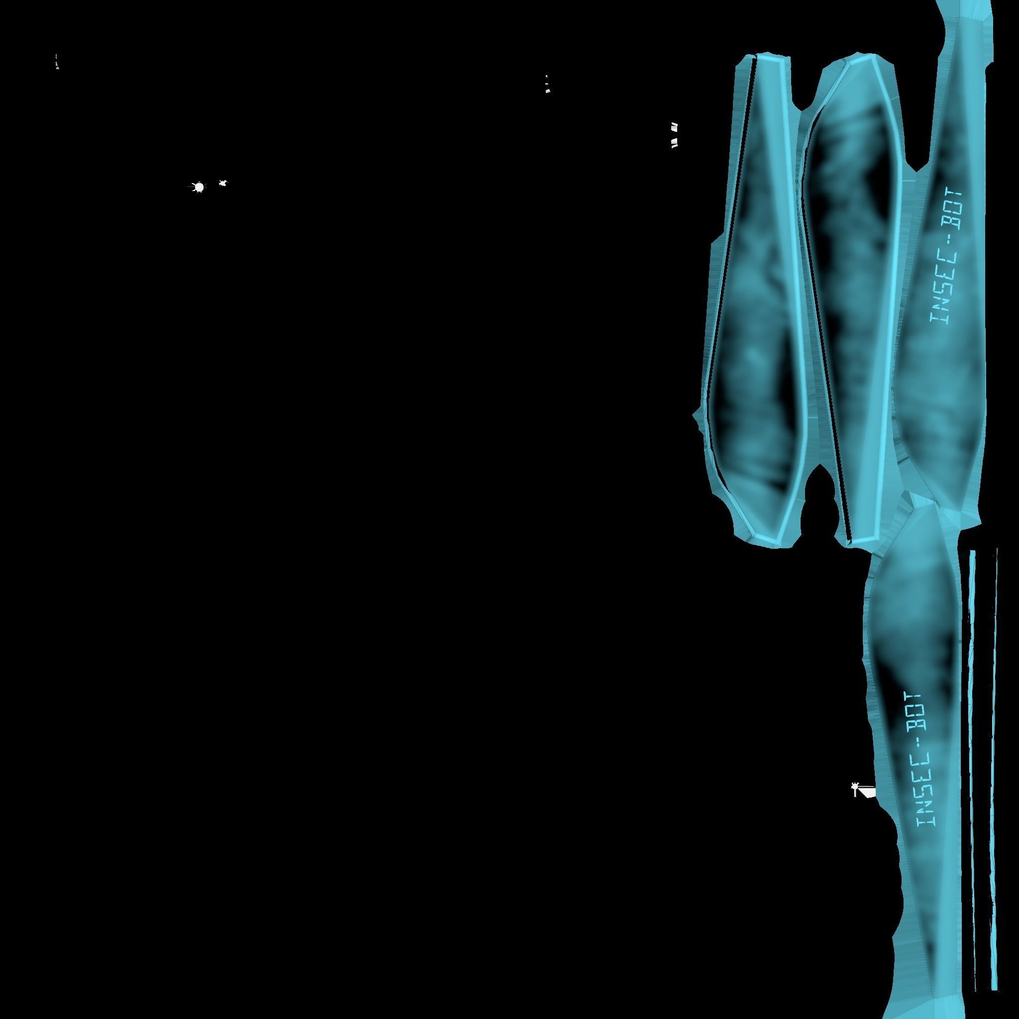 Insect Robot F04 White Blue - SciFi Character Design Low-poly 3D model_19