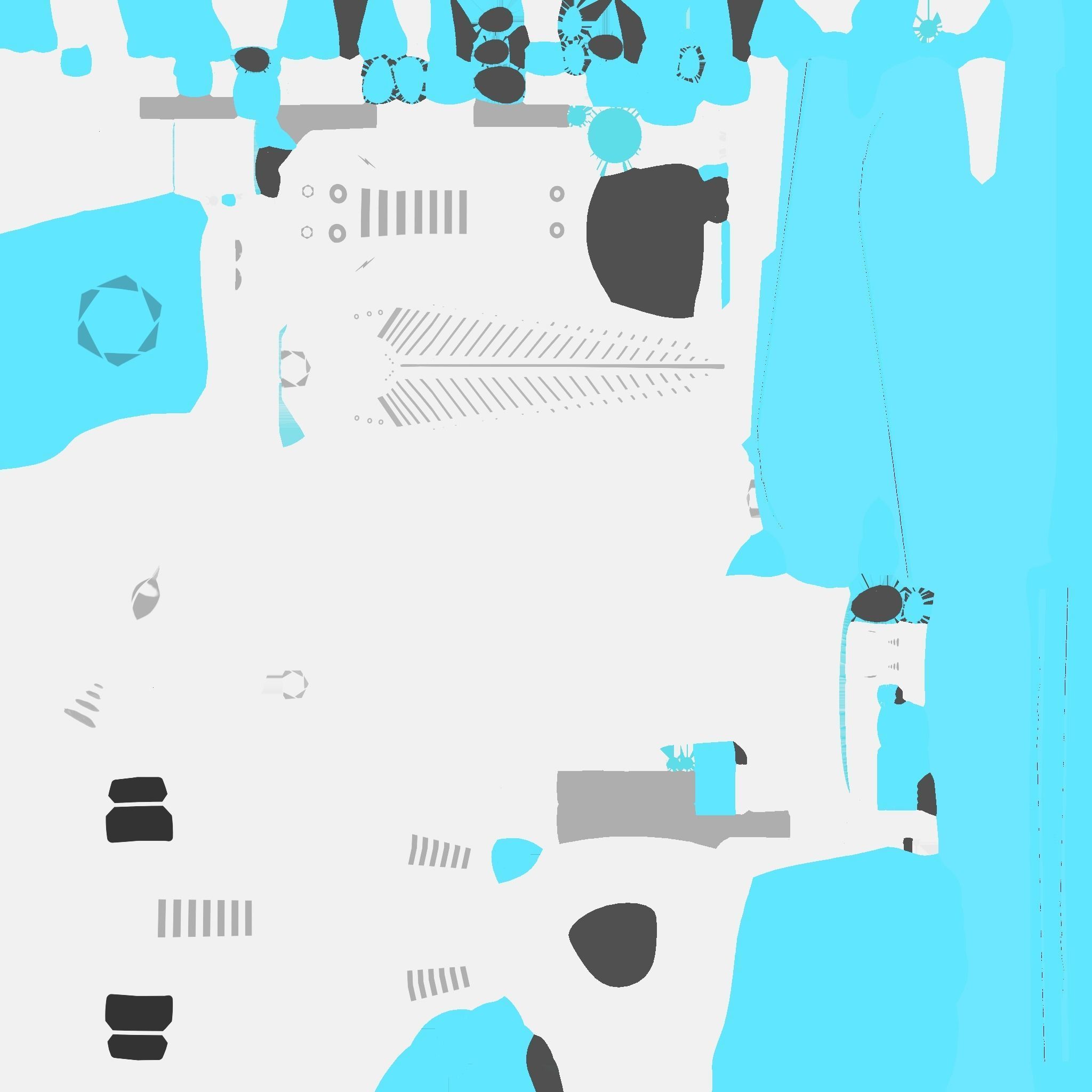 Insect Robot F04 White Blue - SciFi Character Design Low-poly 3D model_26