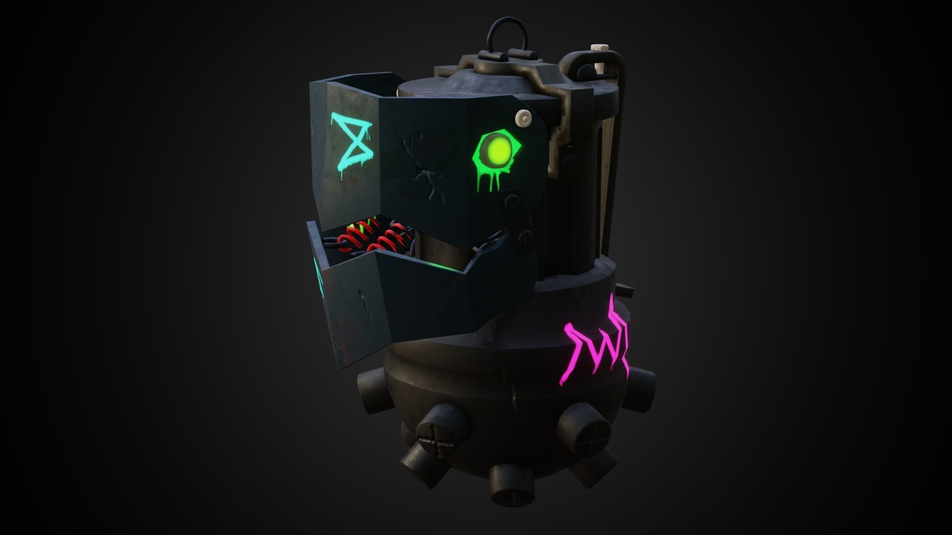 Arcane Jinx s Grenade Free low-poly 3D model_9
