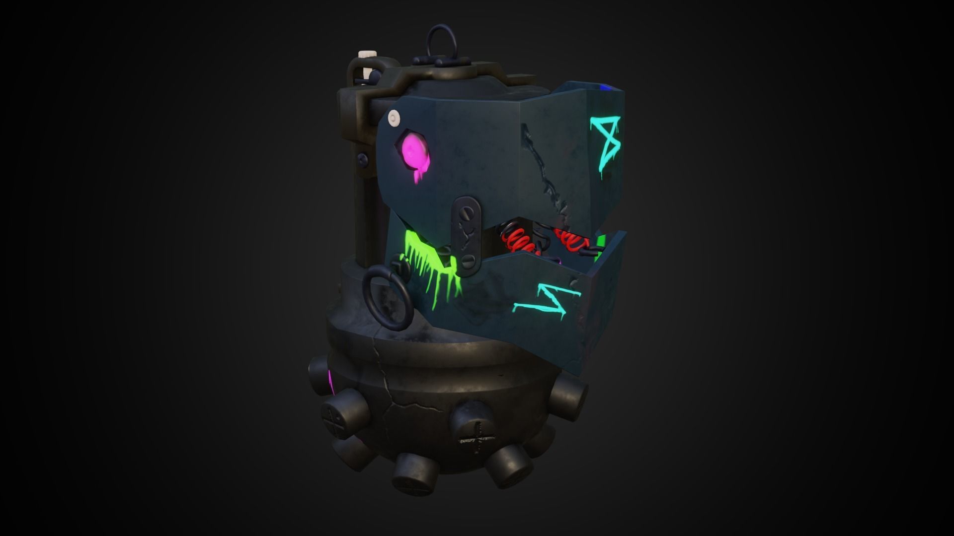 Arcane Jinx s Grenade Free low-poly 3D model_4