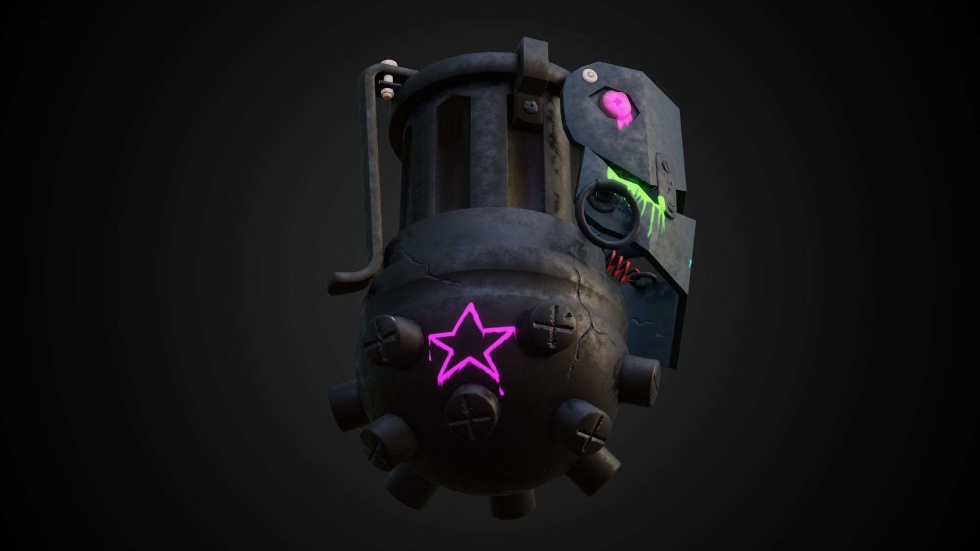 Arcane Jinx s Grenade Free low-poly 3D model_5