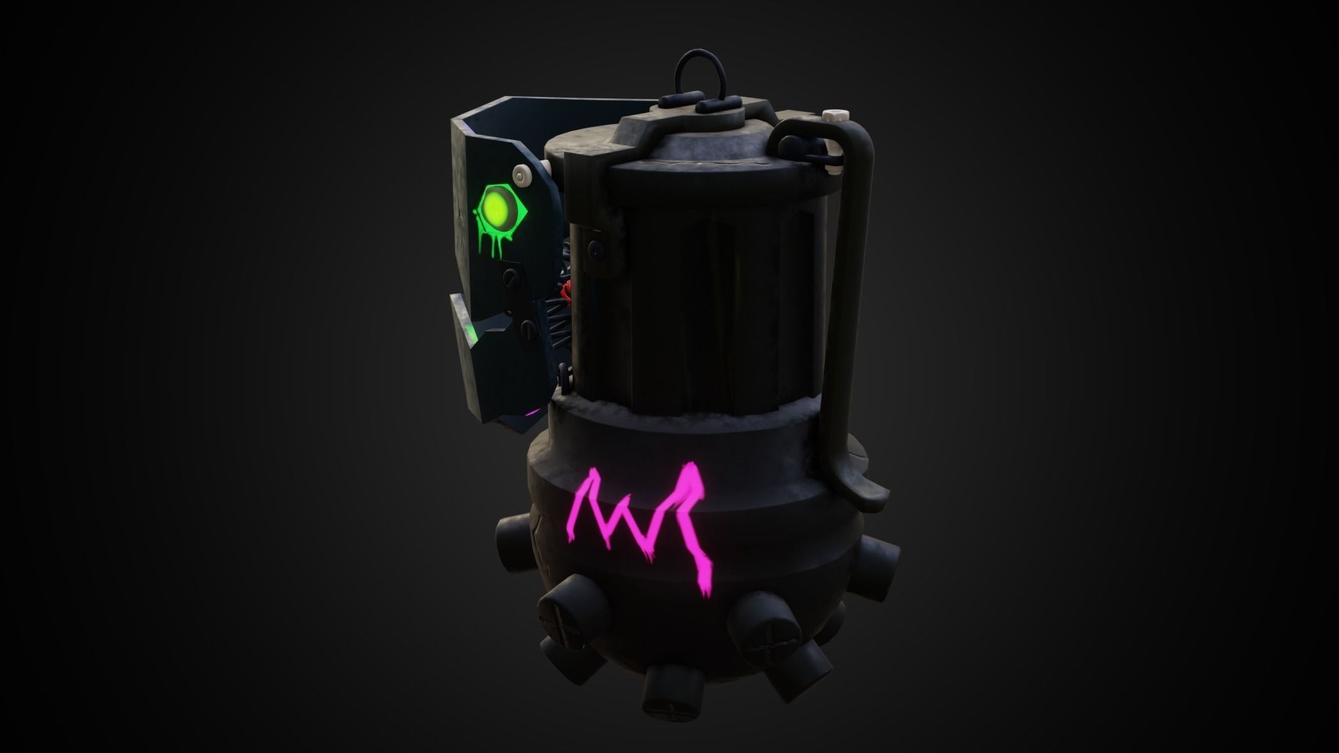 Arcane Jinx s Grenade Free low-poly 3D model_7