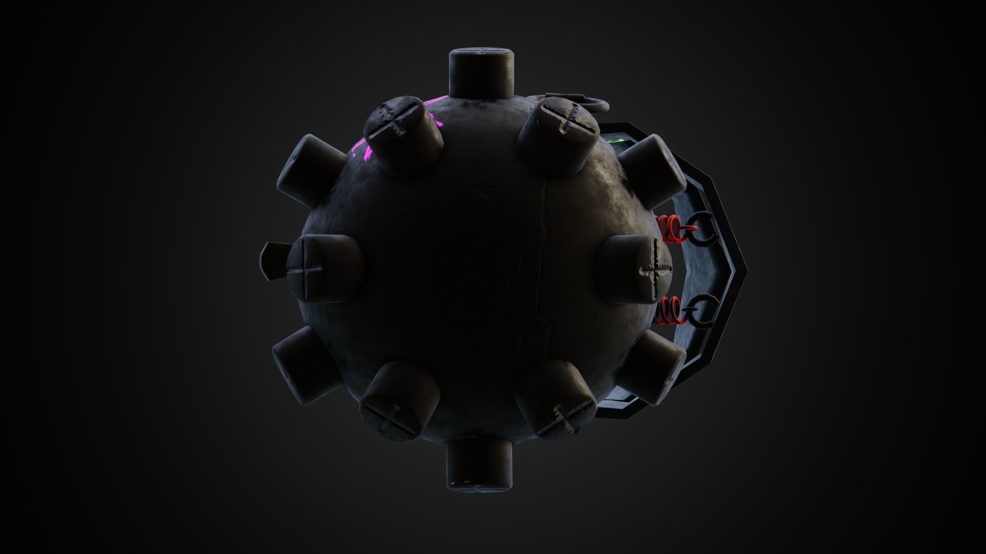 Arcane Jinx s Grenade Free low-poly 3D model_12