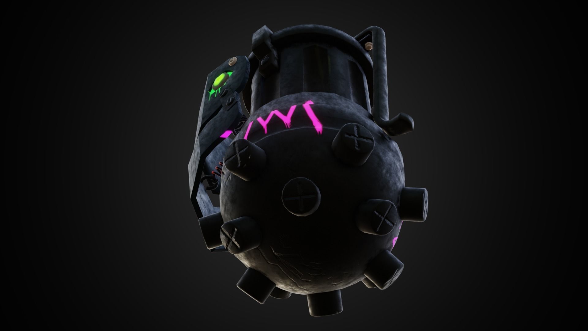 Arcane Jinx s Grenade Free low-poly 3D model_10