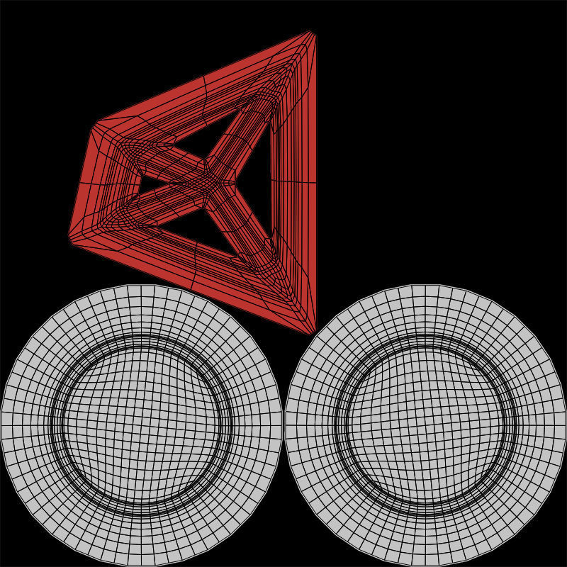 TRX or Tron Silver Crypto Coin with cartoon style 3D model_9