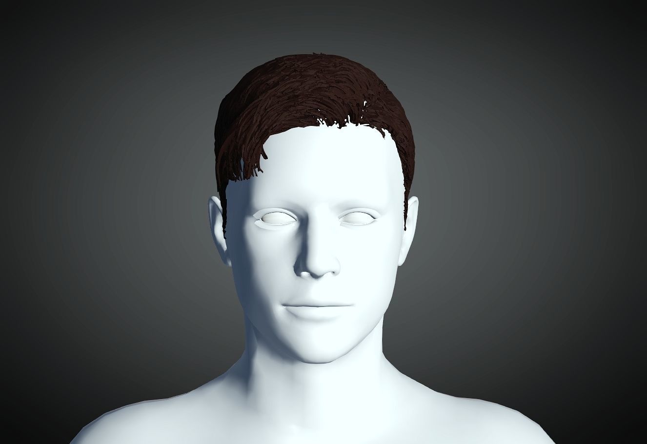 3D Hair style for Man 11 3D print model_2