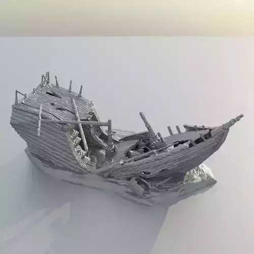 Sunken Ship Remains Tabletop Terrain 28 mm 3D print model