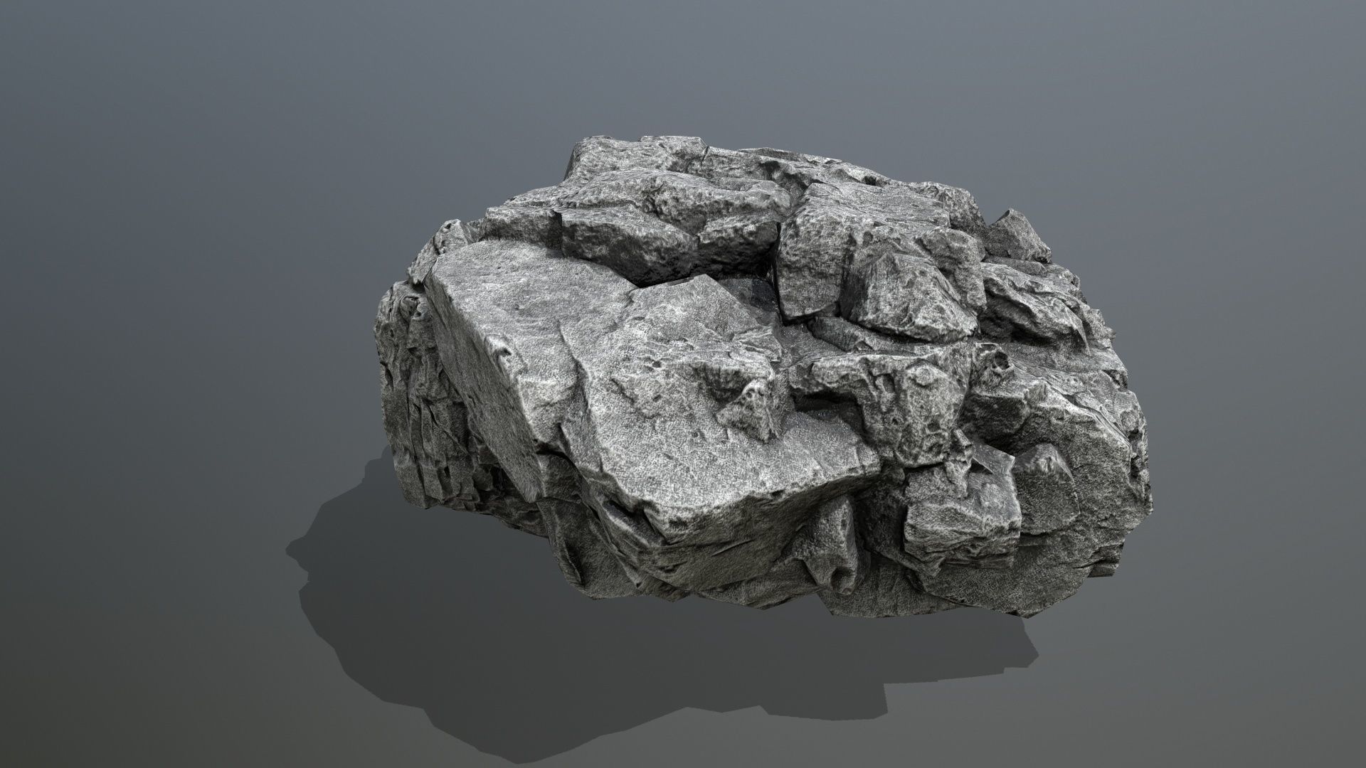 rocks rock Low-poly 3D model_16