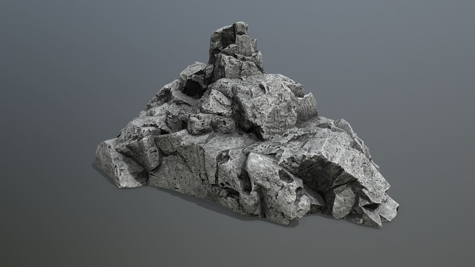 rocks rock Low-poly 3D model_10