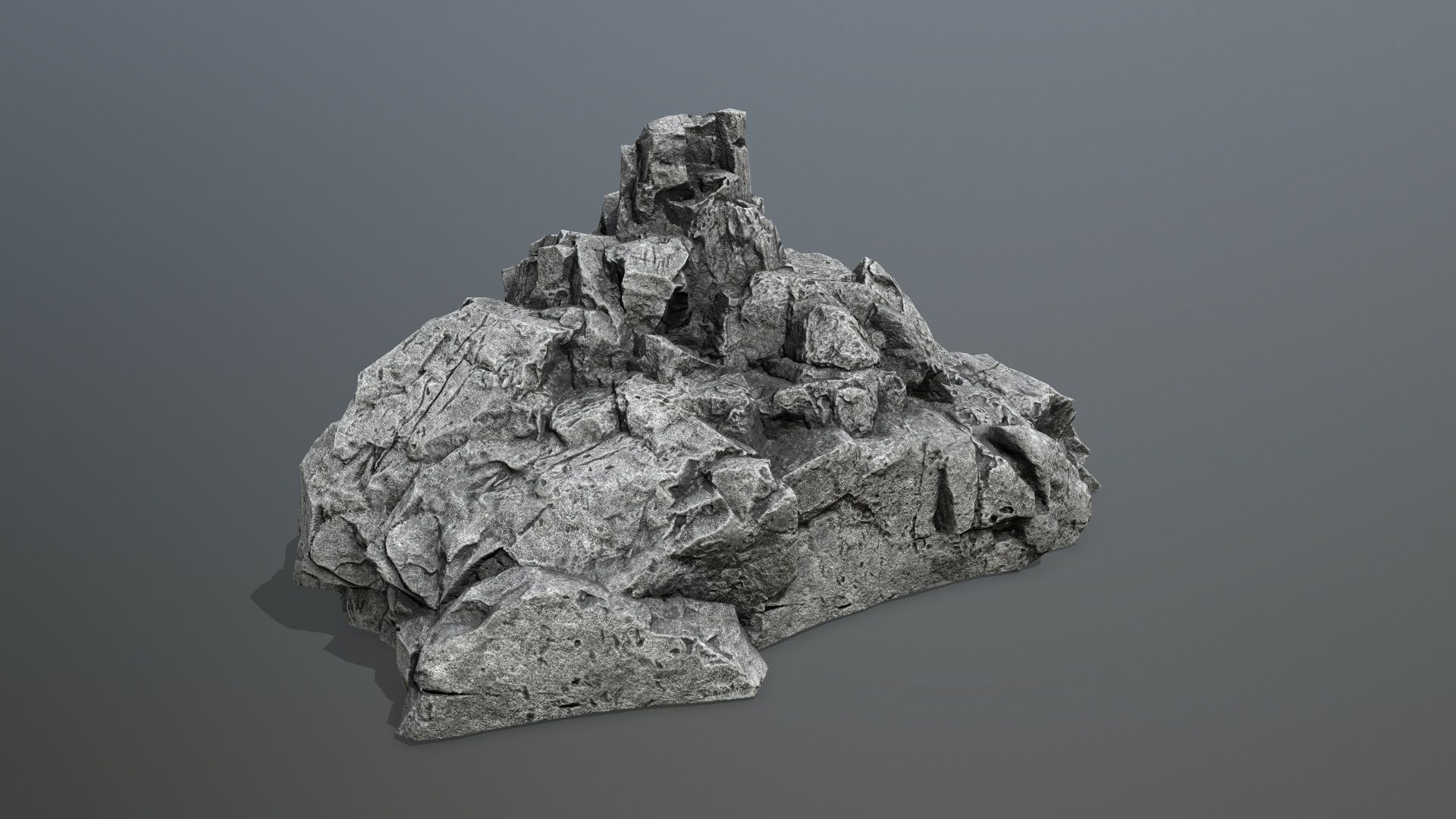 rocks rock Low-poly 3D model_2