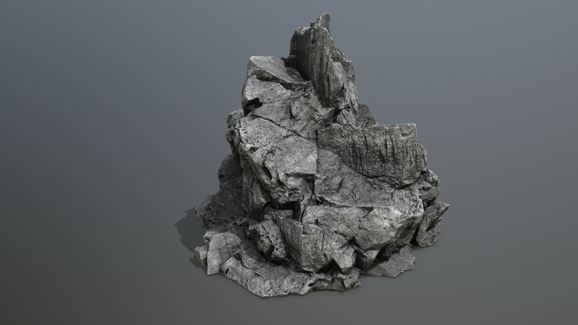 rocks rock Low-poly 3D model_9
