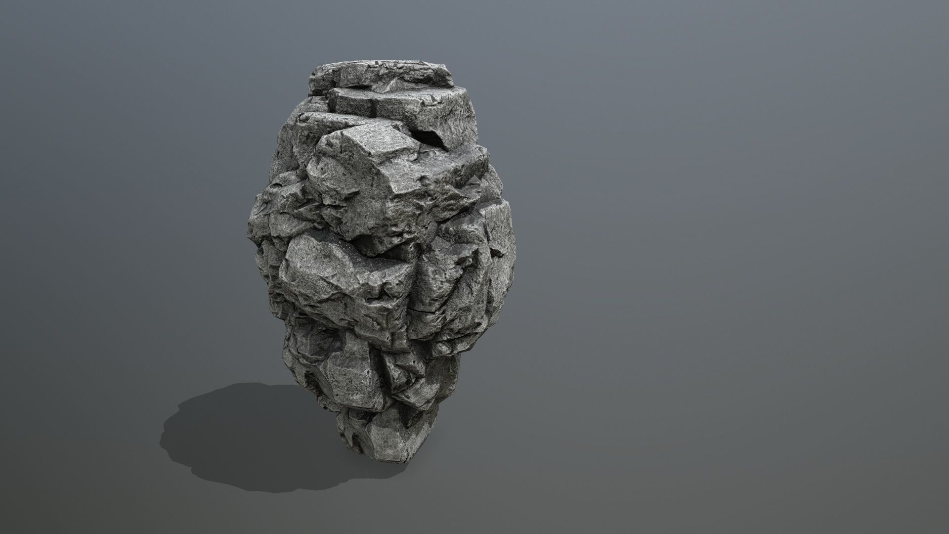 rocks rock Low-poly 3D model_3
