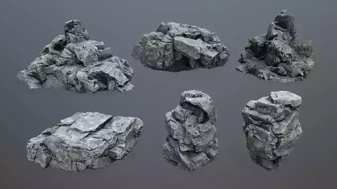 rocks rock Low-poly 3D model