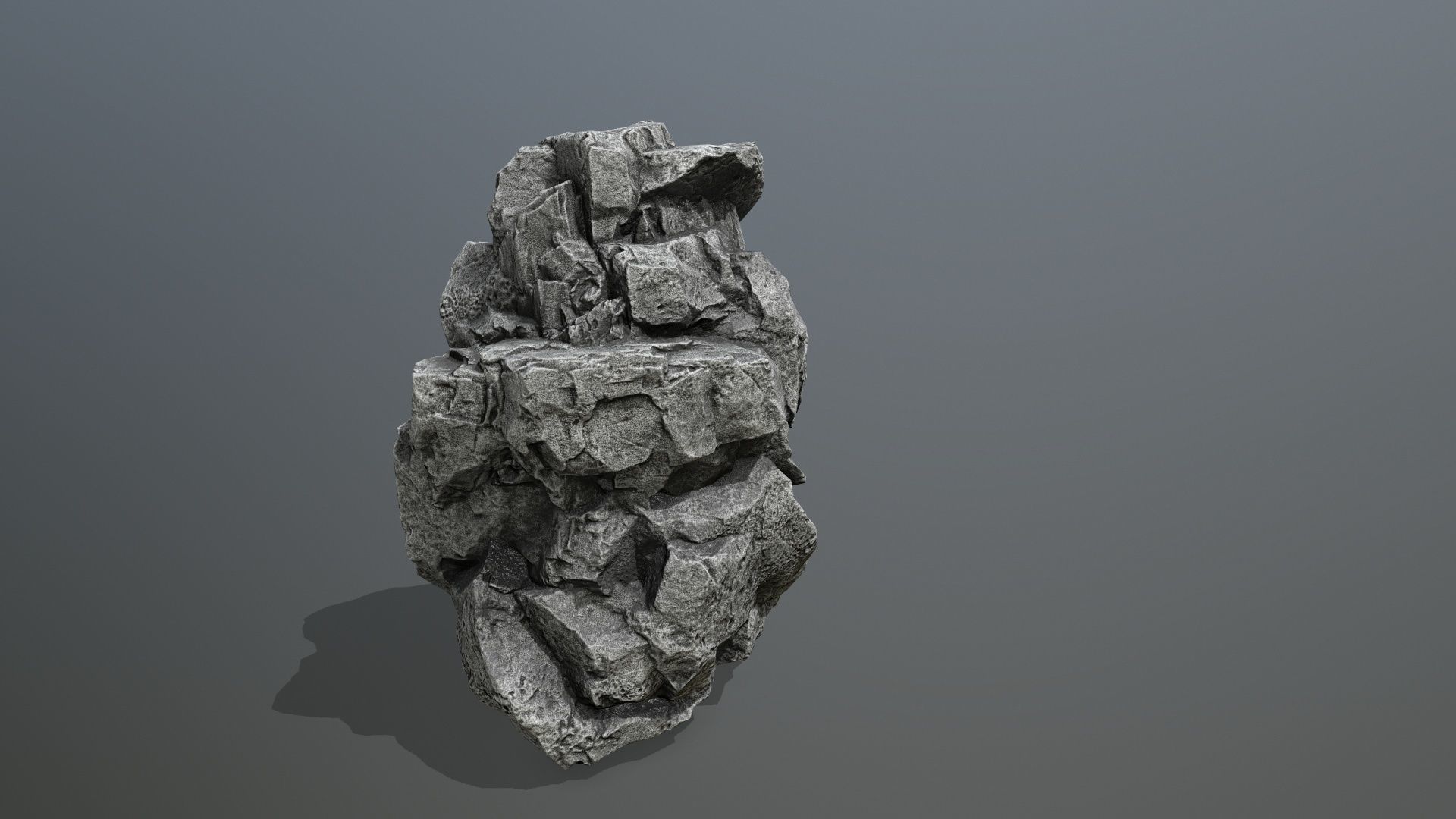 rocks rock Low-poly 3D model_4
