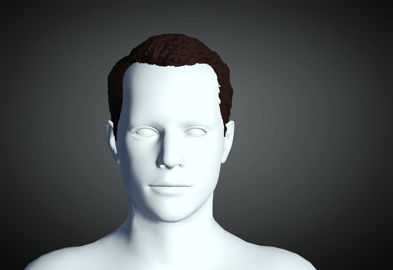 3D Hair style for Man 12  3D print model_3