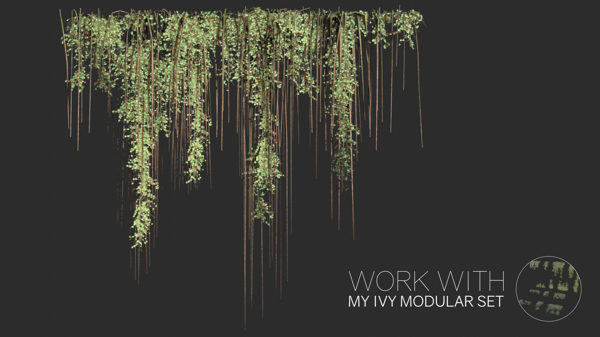 Root Vines Fall Low-poly 3D model_9