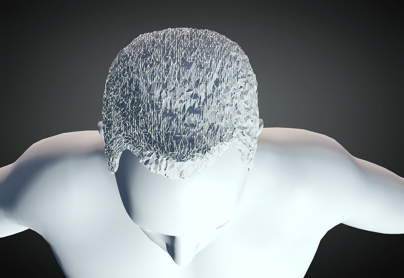 3D Hair style for Man 14 3D print model_5