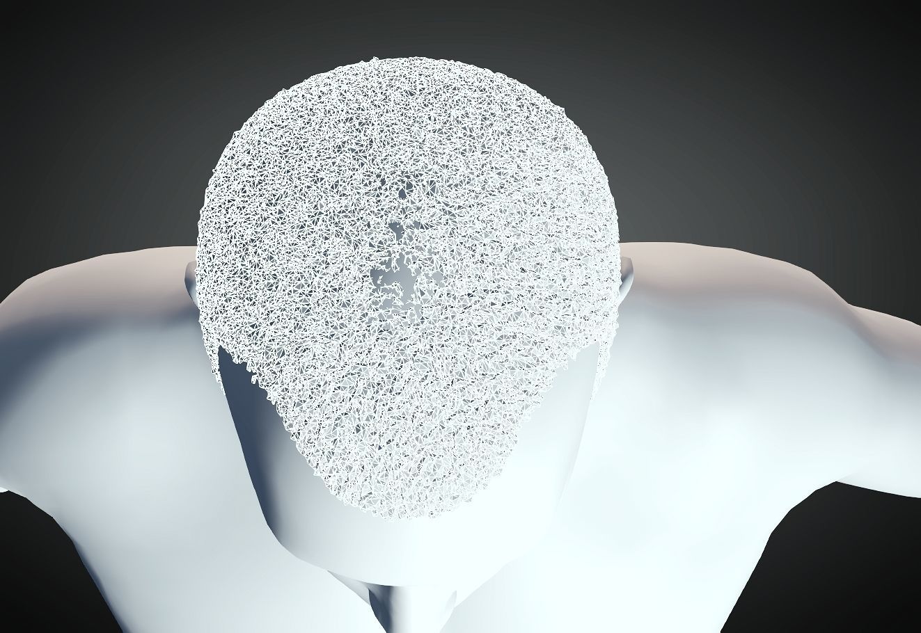 3D Hair style for Man 15 3D print model_4