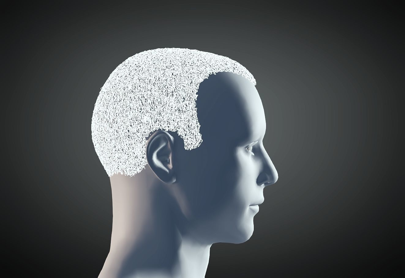 3D Hair style for Man 15 3D print model_5