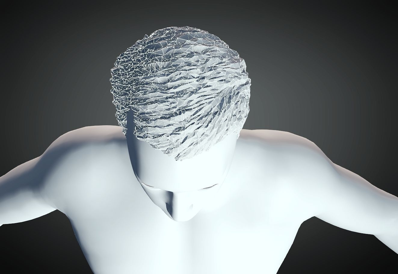 3D Hair style for Man 16 3D print model_3