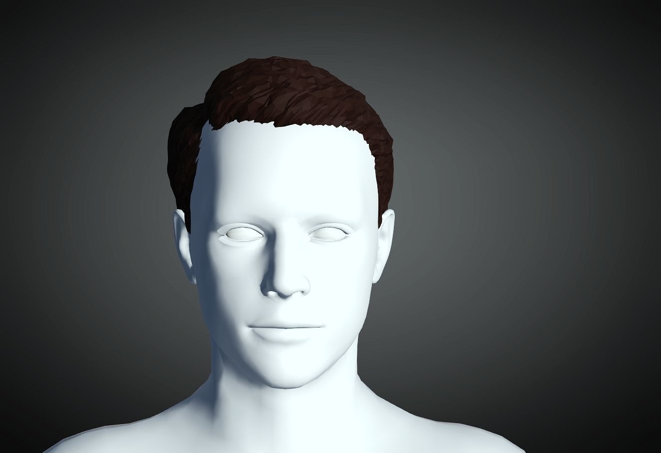 3D Hair style for Man 16 3D print model_1