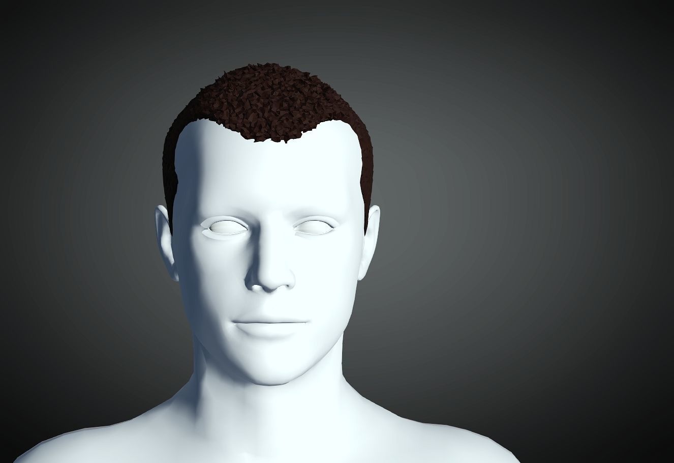 3D Hair style for Man 17 3D print model_1