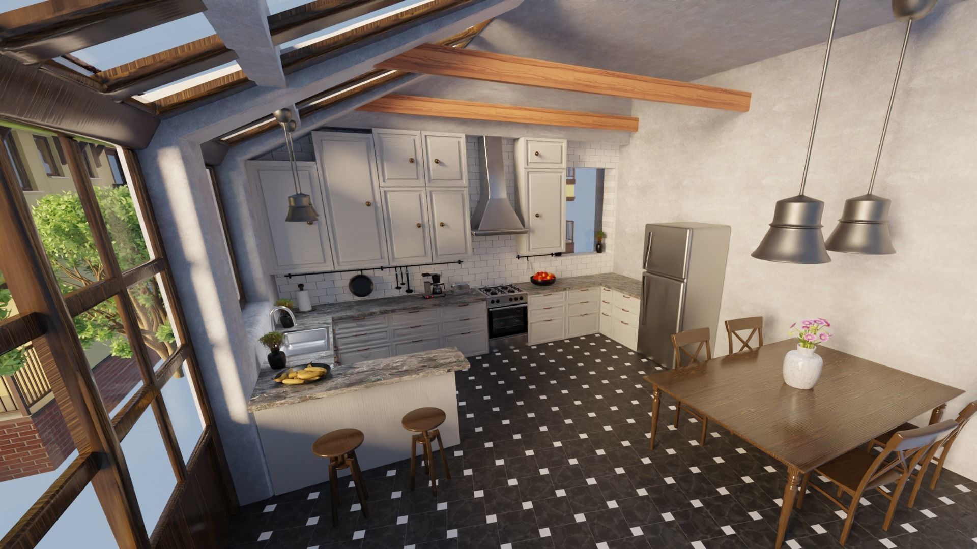 Modern Kitchen Free 3D model_6