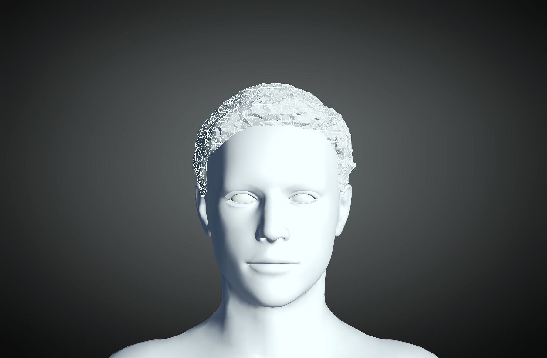 3D Hair style for Man 19 3D print model_5