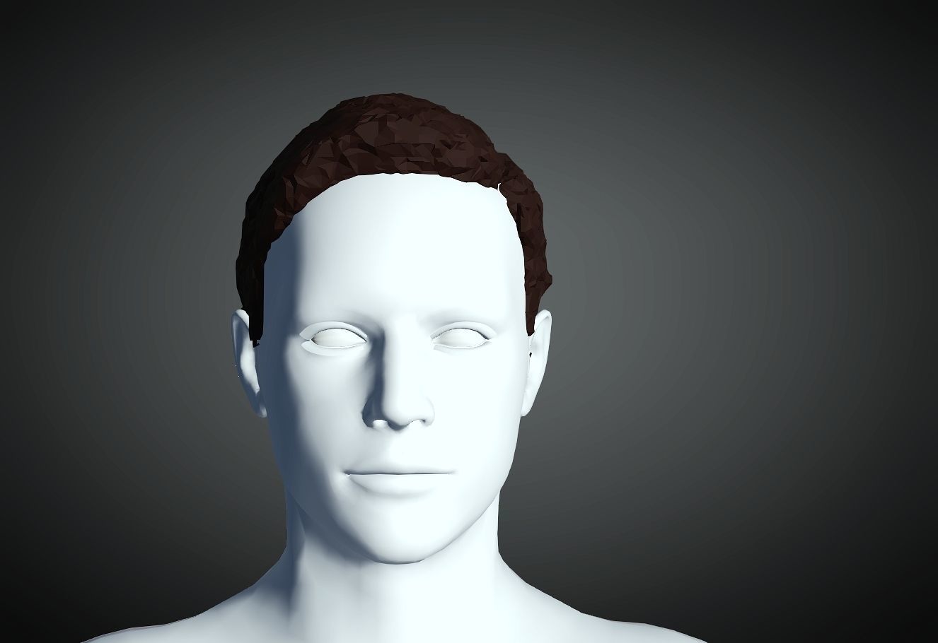 3D Hair style for Man 19 3D print model_1